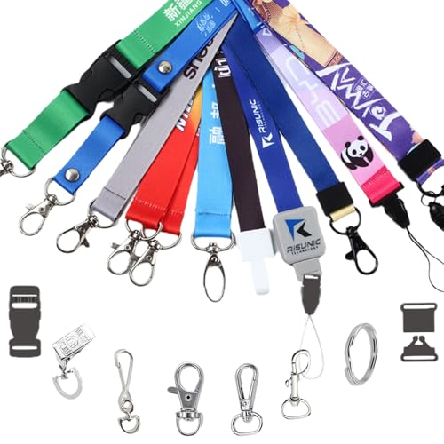 1-1000pcs Schlüsselband Lanyard personalisierte Hals Lanyard mit Bild, mit Logo/Foto/Text/Name für Büro, Schule, Ereignis Kundenspezifische Lanyards Bulk für Ereignis-Firmengebrauch