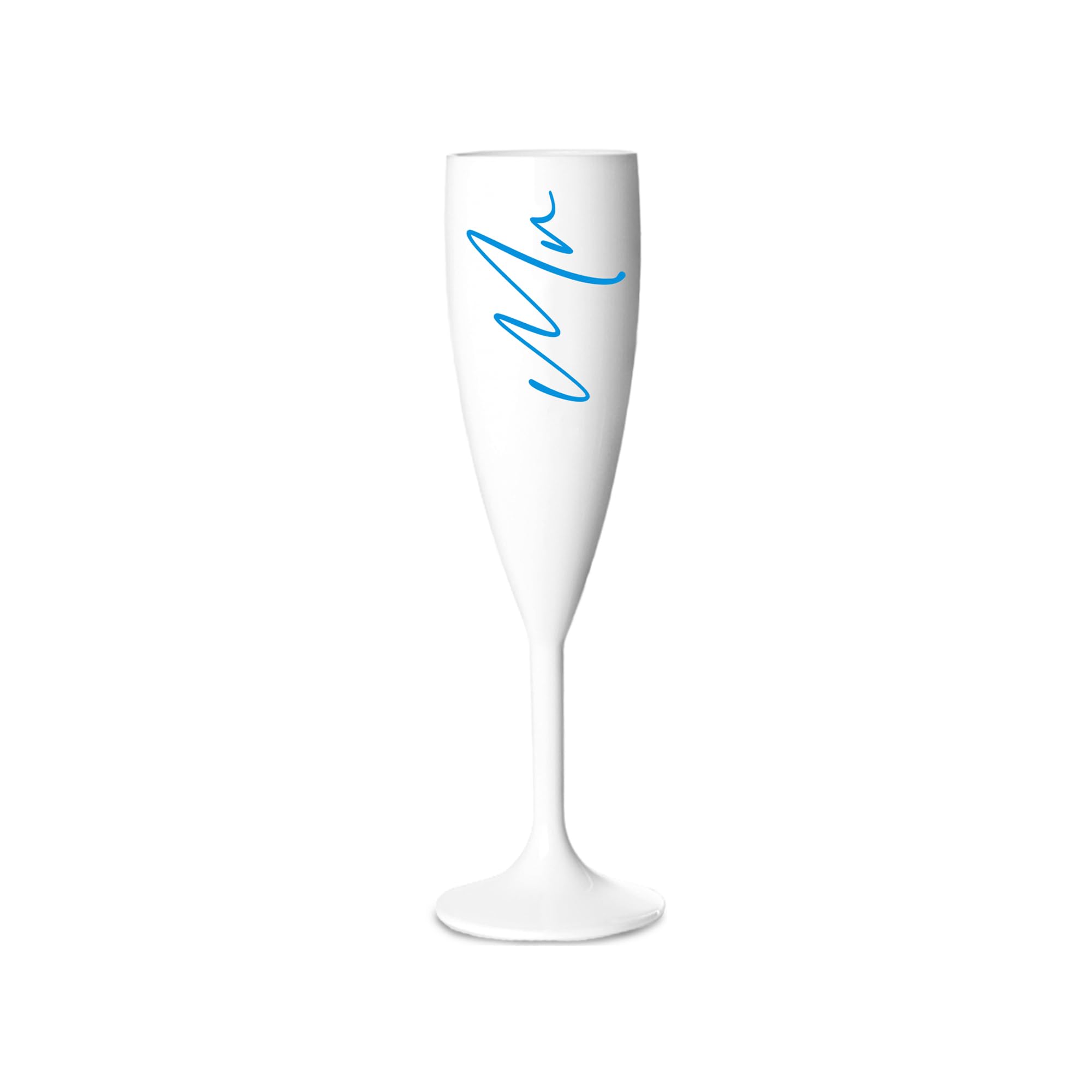 Print Maniacs Champagne Premium White Flute Glass Bride Groom Mr Mrs Wedding Maid Honour Wine Cocktail Prosecco Celebrations Gift (Blue, Mr)