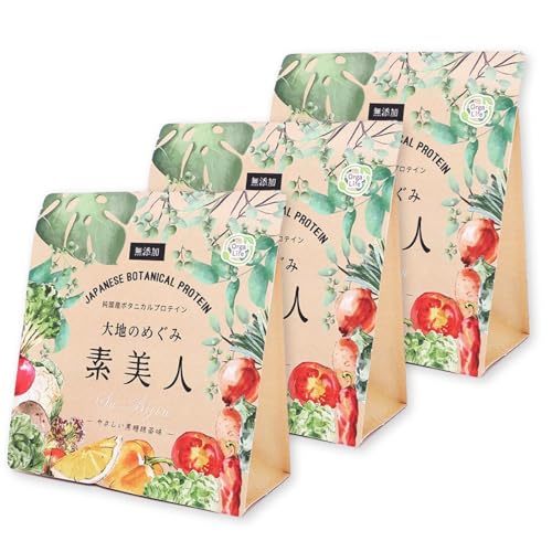 オーガライフ ソイプロテイン 抹茶 国産 無添加 250gx3袋 プロテイン 大地のめぐみ素美人 人工甘味料不使用 大豆プロテイン 91種野菜 有機原料 配合 国産原料だけ 女性 完全食