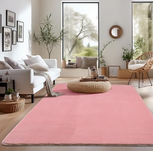 Waschbarer Teppich Wohnzimmer Schlafzimmer Esszimmer Läufer Flur Küchenteppich Pflegeleicht Flauschig Extra Weich 13 mm Florhöhe Farbe: Rose Größe: 140 x 200 cm Waschbarer Teppich Wohnzimmer Schlafzimmer Esszimmer Läufer Flur Küchenteppich Pflegeleicht Flauschig Extra Weich 13 mm Florhöhe Farbe: Rose Größe: 140 x 200 cm