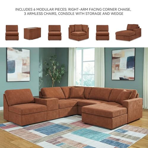 Image of Signature Design by Ashley Modmax 6-Piece Sectional with Chaise and Console