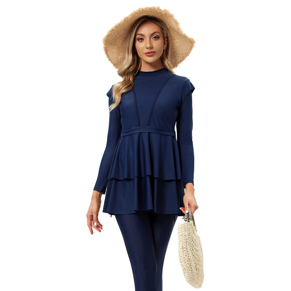 Costume Da Bagno Islamico Donna - Burkini Con Hijab Integrato | Modesto E Coprente Per Mare E Piscina - Foto 4