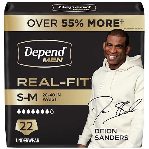 Image of Depend Real Fit Incontinence Underwear for Men, S /M, 22 Count