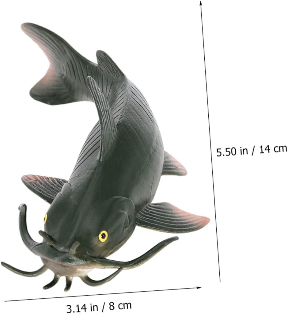 2pcs Realistic Simulation Catfish Toy Creative Boy Girl's Plaything Home Decor Plastic Catfish Model Animal Toy