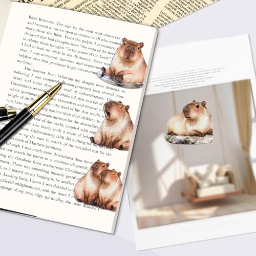 10 PC Magnetic Bookmarks, Cute Hydrochoerus  - image 4