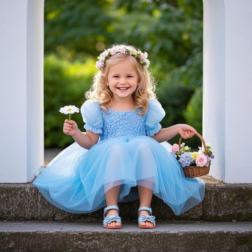 Image of Kiderence Toddler Flower Girl Sandals Open Toe Dress Shoes Wedding Party
