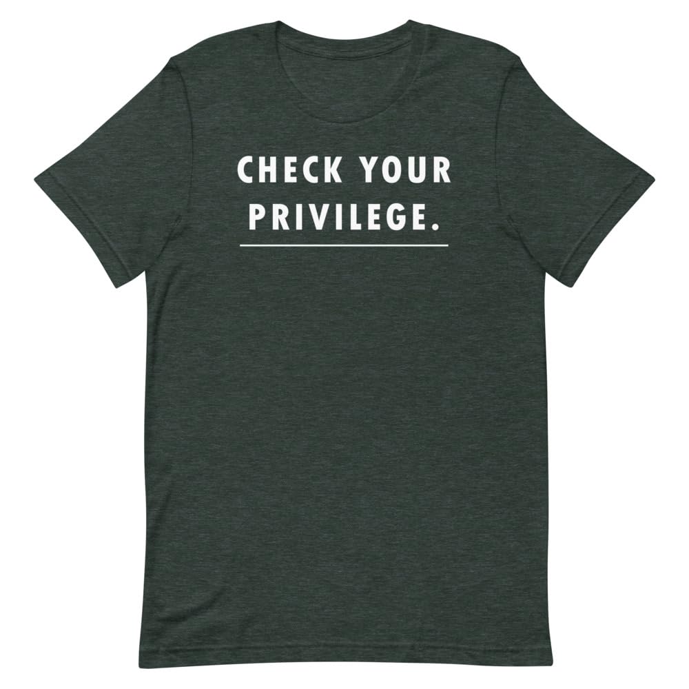 Teegarb Letter BlanketNovelty Feminist Support Female Tee Shirt Retro Check Your Privilege Woman