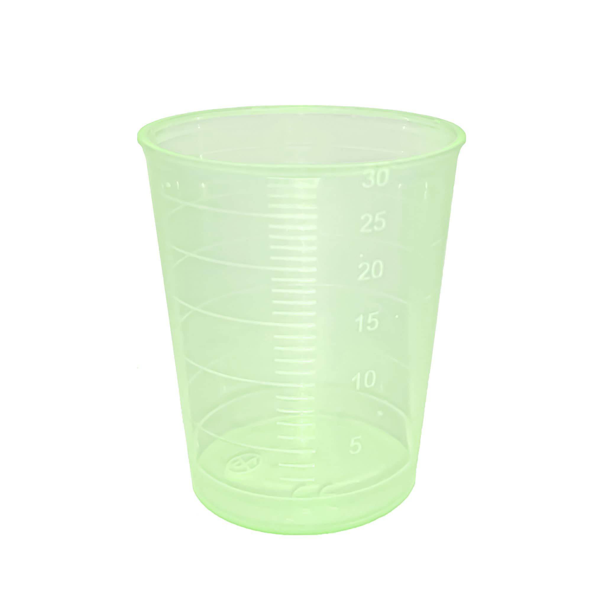 Medikamentenbecher 4800 Stück, Einmal-Medizinbecher 30ml graduiert - Grün