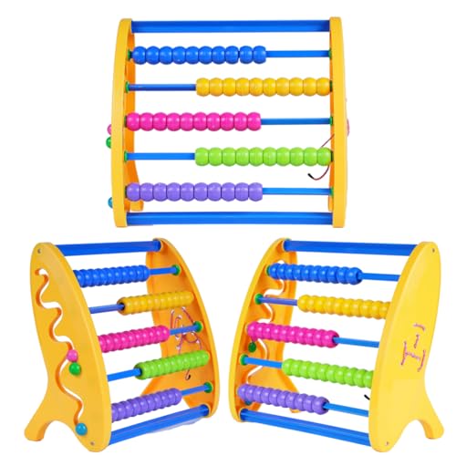 Image of FLYI - Abacus for Kids | Early Math Learning with Colorful Counting Beads, Durable Plastic with Multi-Color Beads, 3+ Years Learning Toy with Lacing & Tracing Activity