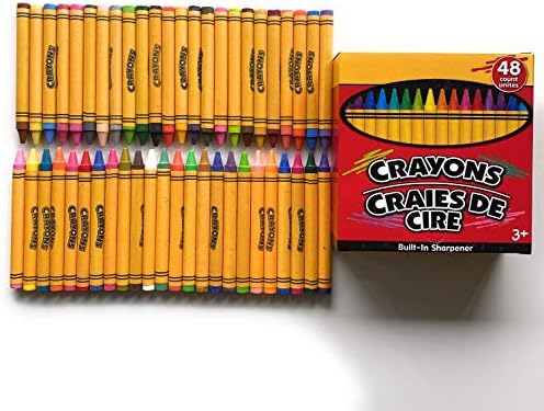 Amazon Com Jot Crayons With Built In Sharpener Non Toxic 48 Count Toys Games