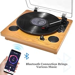 Chinflly Tourne Disque Bluetooth, Platine Vinyle à Encodeur Numérique Portabl avec Haut-parleurs Stéréo Intégrés à Trois… - Les Beatles, Paul McCartney, John Lennon, RIngo Starr, George Harrison Chinflly Tourne Disque Bluetooth, Platine Vinyle à Encodeur Numérique Portabl avec Haut-parleurs Stéréo Intégrés à Trois… – Image 5
