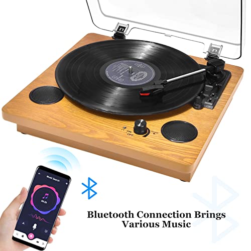 Chinflly Tourne Disque Bluetooth, Platine Vinyle à Encodeur Numérique Portabl avec Haut-parleurs Stéréo Intégrés à Trois… - Les Beatles, Paul McCartney, John Lennon, RIngo Starr, George Harrison Chinflly Tourne Disque Bluetooth, Platine Vinyle à Encodeur Numérique Portabl avec Haut-parleurs Stéréo Intégrés à Trois… – Image 6