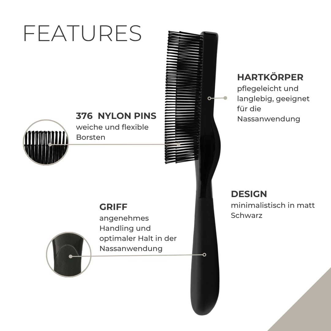 FIT BRUSH - Haarbürste zur Kopfhautreinigung - Entwirrbürste ohne Ziepen - für nasses & trockenes Haar - Kopfhautmassage Bürste für alle Haartypen