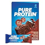 Pure Protein Bars - Nutritious, Gluten Free bar, made with Whey protein blend - low sugar, protein snack. Deliciously satisfying. Made in Canada, Chocolate Deluxe (Pack of 6)