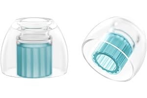 Patented W1 Exclusive spin-fit Ear Tips, with Medical-Grade Silicone, W-Shaped Double Tube...