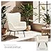 tectake® Skandinavischer Stil Ohrensessel, Teddy Sessel Hygge, Bouclé Sessel Wohnzimmer, Schlafzimmer, Statement Piece Loungesessel, belastbar bis 150 kg