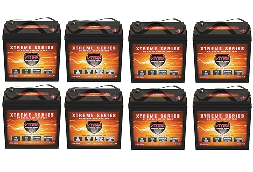 8 PACK: VMAX XTR6-235M Xtreme 6V 235Ah AGM Deep Cycle Battery, GC2 Group (8)