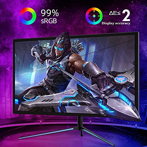 Image of 24 /27 Inch Wide Monitor Borderless IPS Desktop Computer Monitor 1920x1080 Large High-Definition LCD Monitors dc+hdmi+dp+USB Interface with Breathing Light