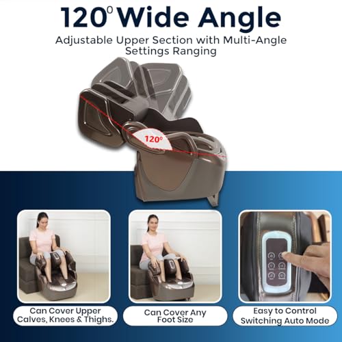 Image of JSB HF60 Shiatsu Massager for Leg Pain Relief with Heat (AC Powered) (Black)