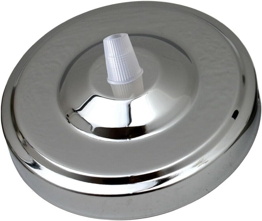 Vintage Chrome Round Shape Single Point Easy Fit Ceiling Rose Light Fitting