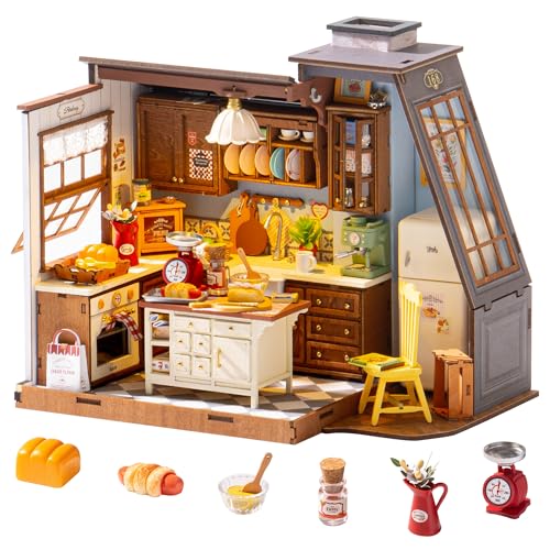 Rolife Casa de Muñecas Cocina de Repostería Kit DIY Casa en Miniatura Kits de Modelismo Casa de Muñecas Miniatura Rincón de Libros Decoración del Hogar Regalo de Cumpleaños