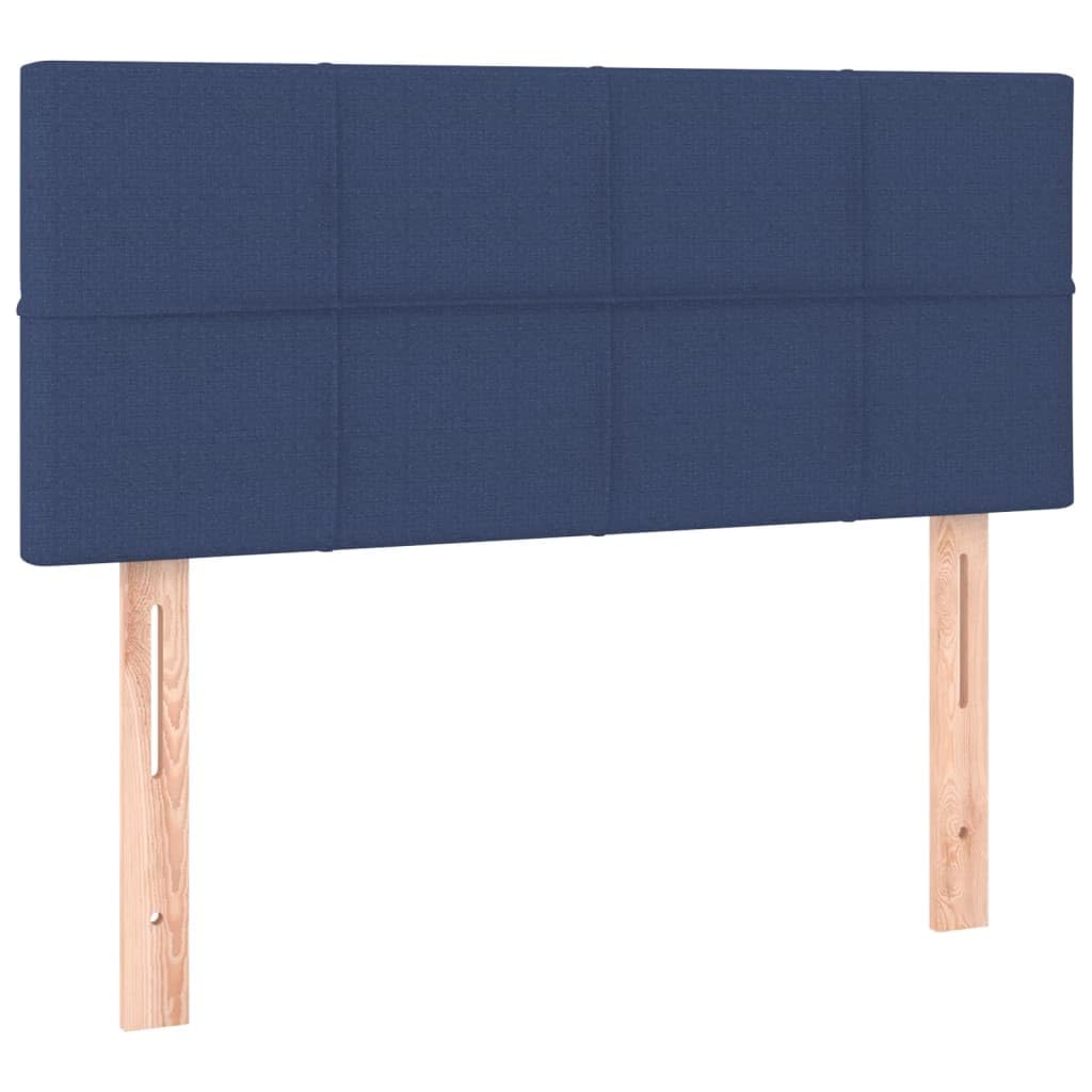 vidaXL Kopfteil, Bettkopfteil mit Holzbeinen, Höhenverstellbar Polsterkopfteil für Bett, Betthaupt Bettzubehör Schlafzimmer, Blau 90x5x78/88cm Stoff