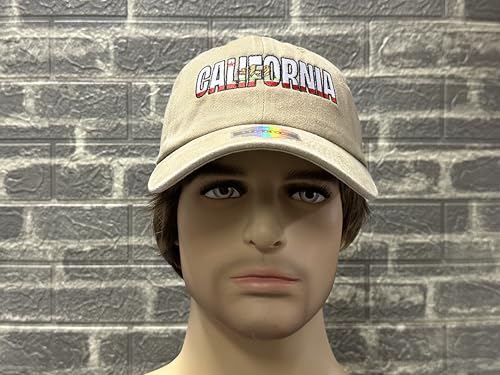 Image of California Bear Republic Baseball Cap for Men and Women, Adjustable Embroidered Dad Hat