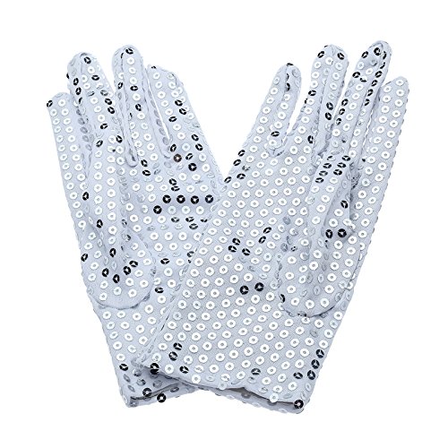 Yanseller Child Michael Jackson Costume Dress up Dance Sequin Gloves(1pair) (White) - //coolthings.us