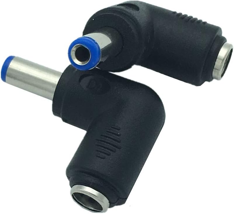 2PCS 5.5x2.1mm DC Power Splitter - 90 Degree Right Angle 1 Male To 2 Female Adapter