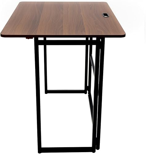 Miniatura 4 de Stand Up Desk Store Escritorio plegable portátil con asa de transporte (marco negroparte superior de arce oscuro, 31 pulgadas de ancho)