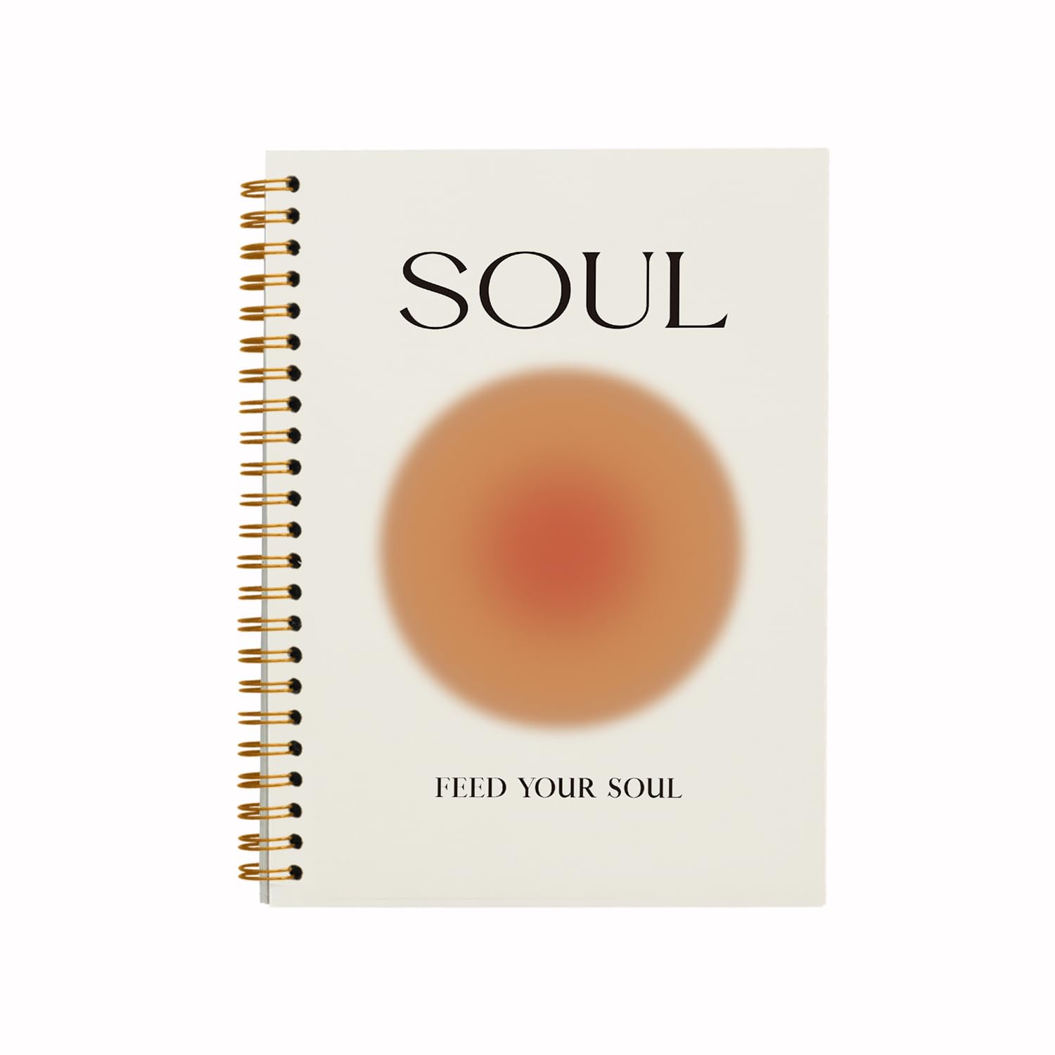 QUICQOD Aura Soul Inspirational Notebooks,Feed Your Soul Aesthetic Positive Spiritual Journal Notebooks,Journaling Notebooks for Women Teen Girls Friend,Hardcover Spiral Notebook 5.5x8.3