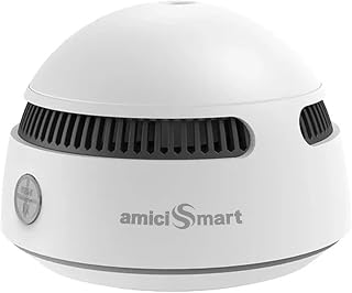 amiciSmart WiFi Smoke Detector with Photoelectric Sensor SmartLife App Fire Alarm Sensor 85dB Loud Alert Battery Operated 10-Year Life Remote Monitoring & Test Function
