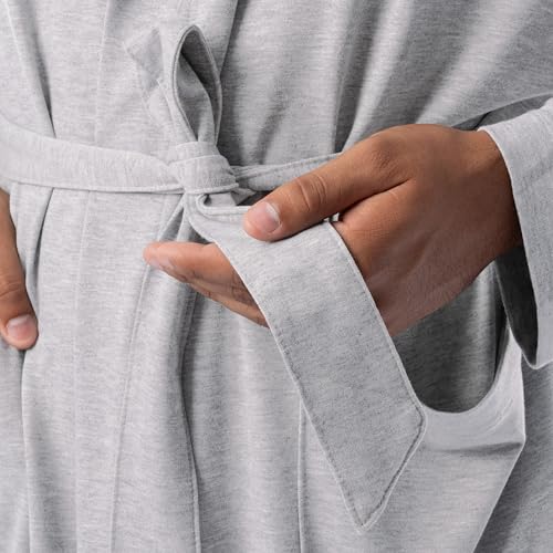 IZOD Mens Micro French Terry Cloth Hooded Bathrobe4