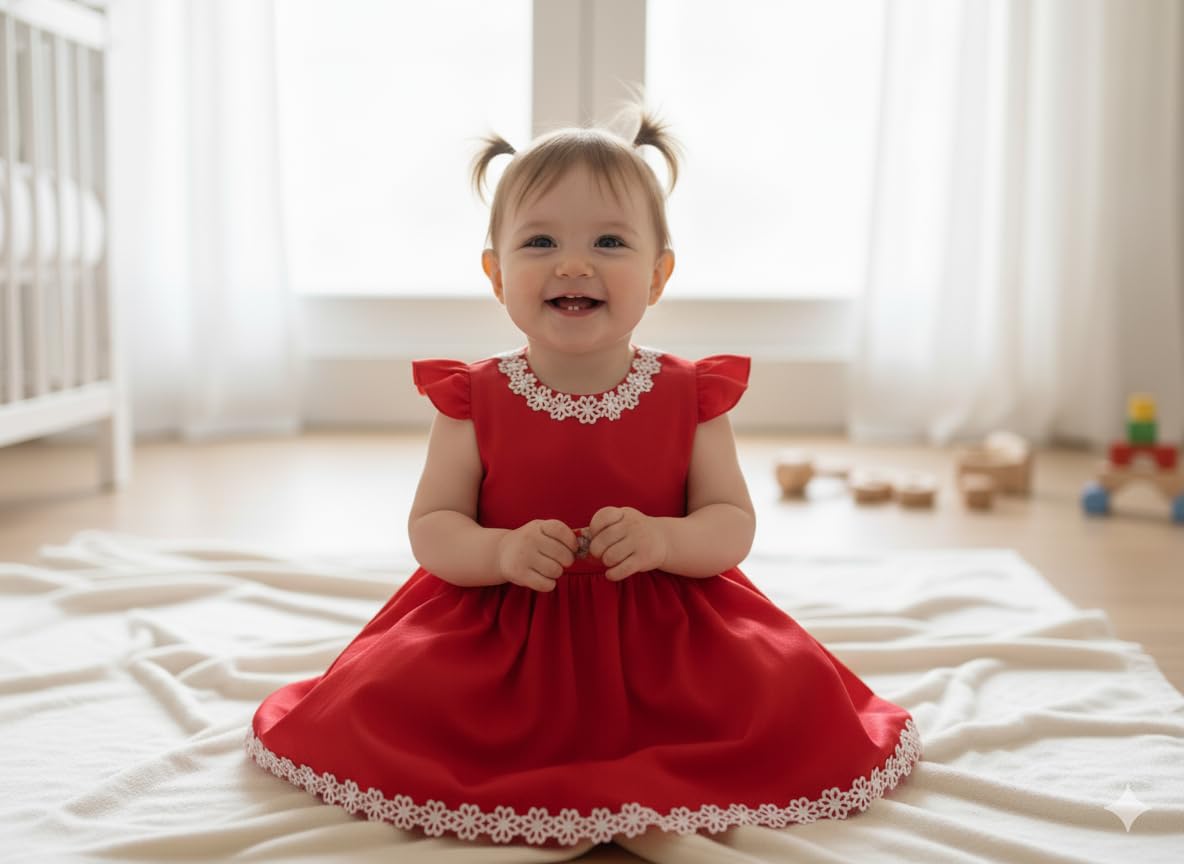 Vestido Infantil para Batizado, 0-1 Ano, 100% Algodão, com Detalhes Florais em promoção! Veja a oferta e mais achadinhos de Meninas 4 Hoje é o melhor dia para comprar Vestido Infantil para Batizado, 0-1 Ano, 100% Algodão, com Detalhes Florais com aquele preço maroto! Promoção! Aproveite a oferta! 4