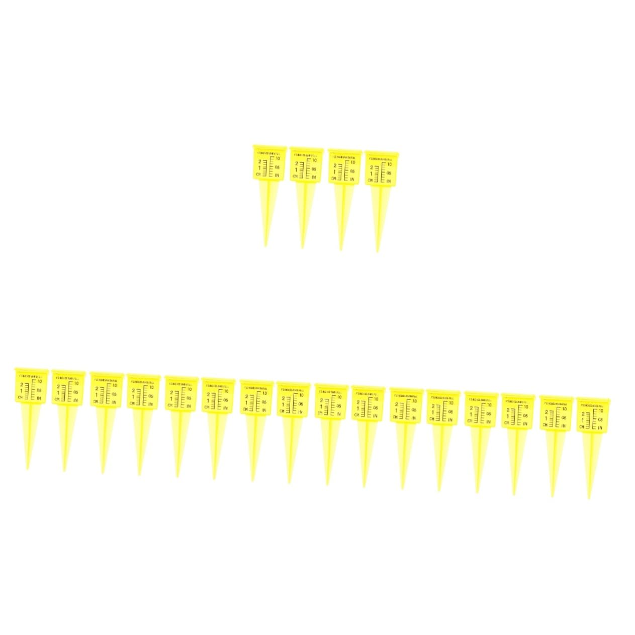 Milisten 25 Pièces Jauge D'arrosage Piquets De Mesure De La Pluie Arroseurs d'eau Piquet De Pluviomètre Tasse à Mesurer Les Précipitations Pluviomètre Agricole Évalué Solaire Gaie Plastique