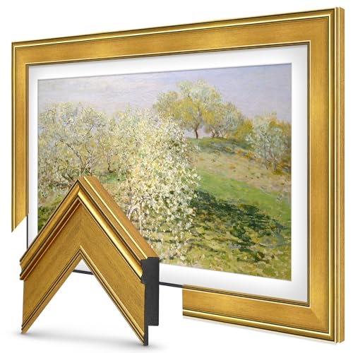 Antique Gold 65' Premiere Deco TV Frame - Compatible ONLY with Samsung The Frame TV and Pro TVs (Fits 2021-2026, LS03A, LS03B,LS03C,LS03D,LS03FA,LS03FW)