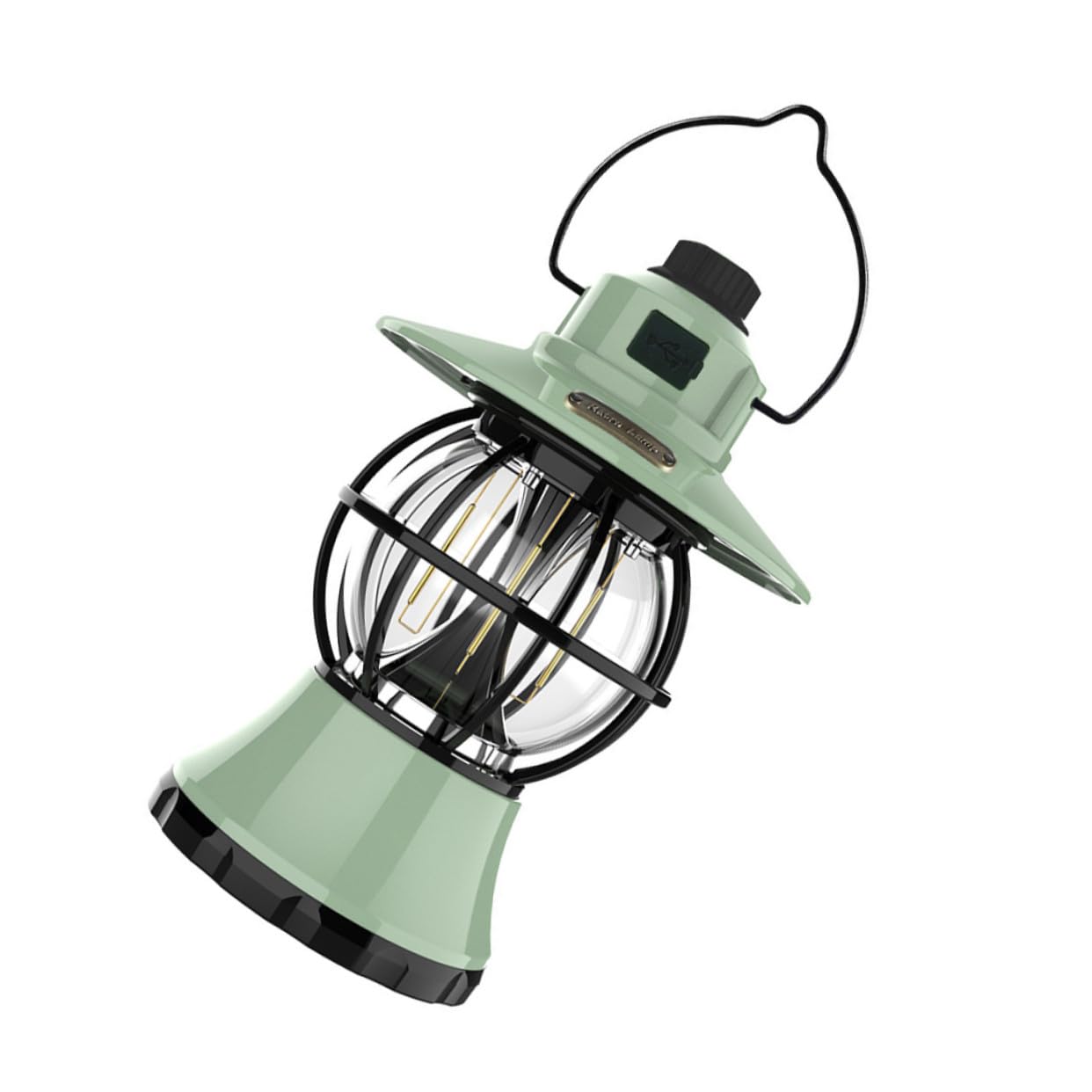 TOYANDONA Tragbare Campinglampe Vintage Zeltlampe Akku Outdoor Beleuchtung Grün Multifunktional Leicht für Wandern Rucksackreisen Camping