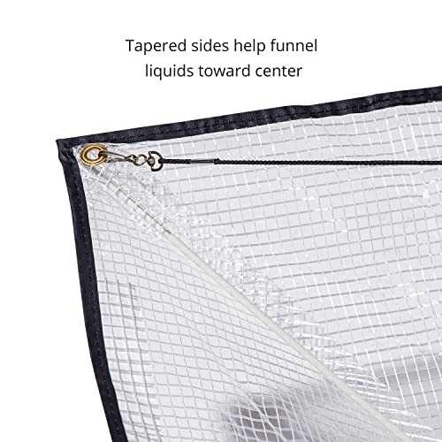 Image of PIG Roof Leak Diverter Tarp Kit - Umbrella-Style Leak Diverter - 30 inch x 30 inch - Clear - TLS461-CL