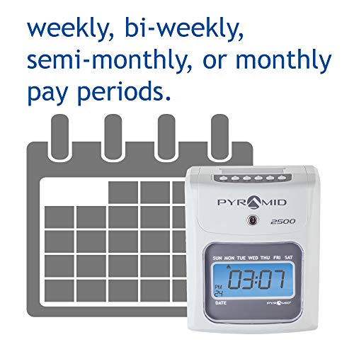 image for Pyramid Time Systems Pyramid 2500 Small Business Time Clock Bundle wit