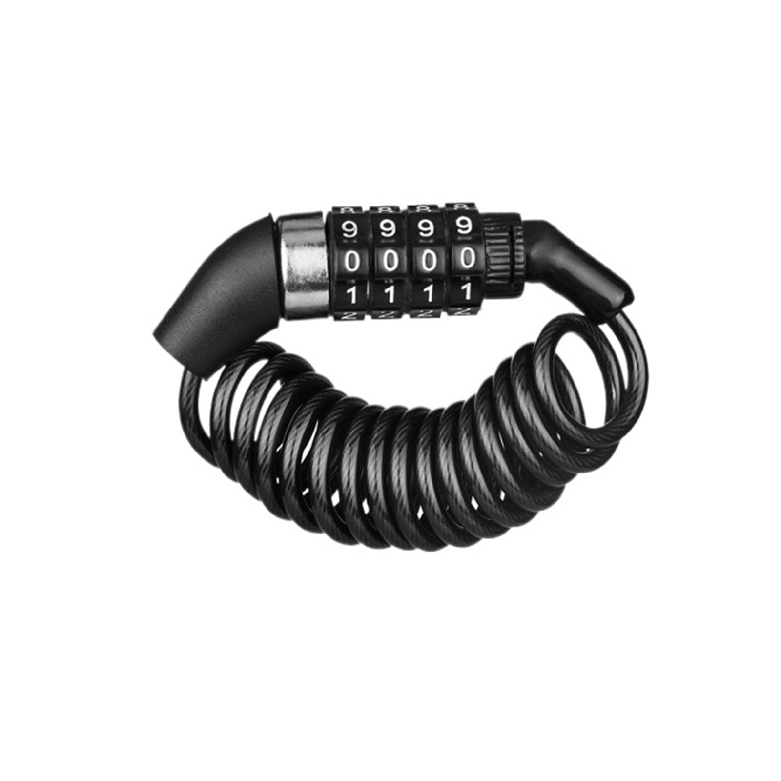 Chain Lock Motorcycle Bicycle Anti-Theft Chain 4-Digit Password Combination Helmet Lock Safety Portable Cable Durable Wire Rope Motorbike Lock