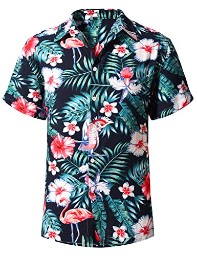 Yuson Girl Camisa Hawaiana Hombre Manga Corta Camisa Estampada