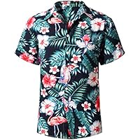 Yuson Girl Camisa Hawaiana Hombre Manga Corta Camisa Estampada