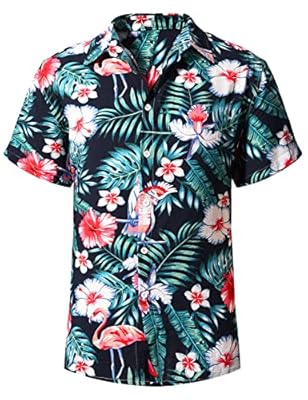 Yuson Girl Camisa Hawaiana Hombre Manga Corta Camisa Estampada Aloha con Botones Negro L | Ya disponible en tu tienda friki favorita! En mundofriki.es!