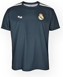 Camiseta Sublimada Gris - Escudo Real Madrid - Official Licensed Product