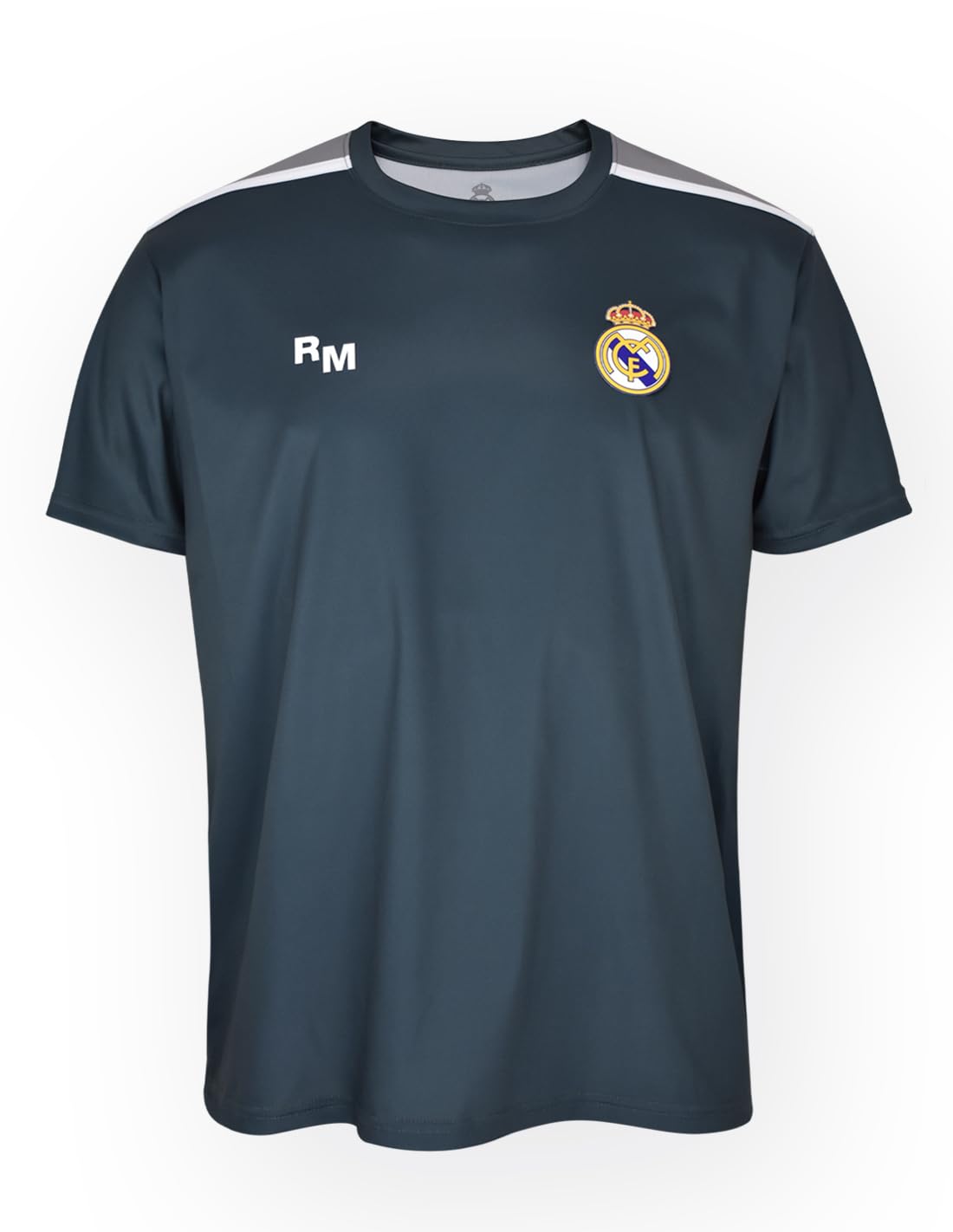 Camiseta Sublimada Gris - Escudo Real Madrid - Official Licensed Product