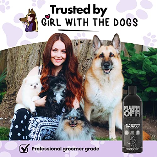 Fluff Off! By Girl With The Dogs, Natural Deshedding Dog & Cat Shampoo, 16 Oz, Made In Usa, 8 Wks+ #TOP1