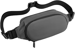 Uranus ランニングポーチ ウエストバッグ メンズ 大容量収納 スマホ・カード・鍵対応 軽量設計 走行中も安定 スポーツ用 アウトドア ジョギング 登山 通勤 両手フリー 調節可能ベルト (グレー) [並行輸入品]