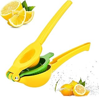 FUKTSYSM Lemon Squeezer - New Top Metal Citrus Squeezer 2 in 1 Lemon Juicer/Lime Squeezer, Robust Design, Anti corrosion and Dishwasher Safe, Faster, More Efficient Juicing
