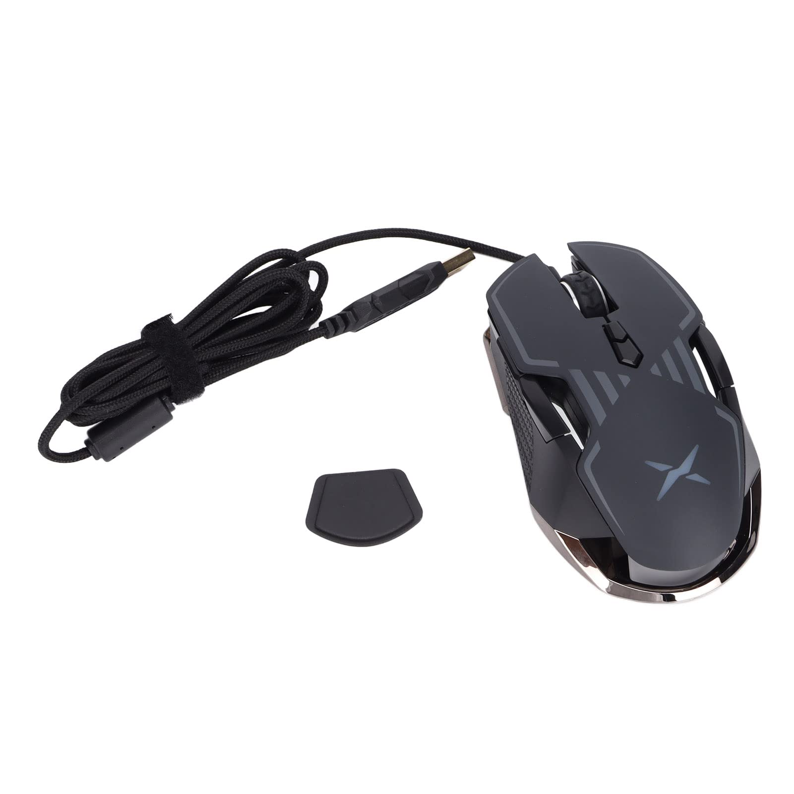 Mysz do Gier Lekka Mysz Przewodowa z Podświetleniem RGB do Myszy Komputerowych do Gier Komputerowych, Ergonomiczna Konstrukcja z regulacją DPI do Komputerów Stacjonarnych Laptop Notebook