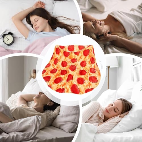 Mantas para sofá cómodas con diseño realista de pizza manta de comida lavable y térmica 5